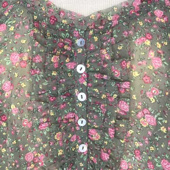 Motherhood Maternity flutter sleeve ruffle Medium - Picture 3 of 14